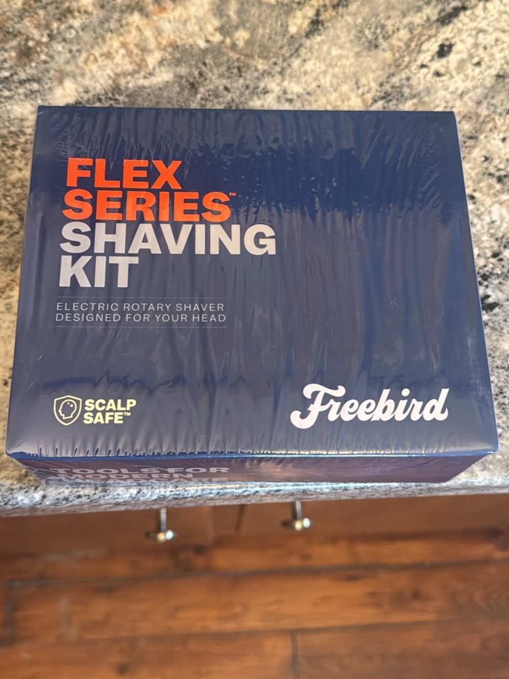 freebird Flex Series Shaving Kit - Dark Blue with Orange Accents
